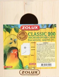 Nichoir en bois pour oiseaux domestiques 15x15x20cm