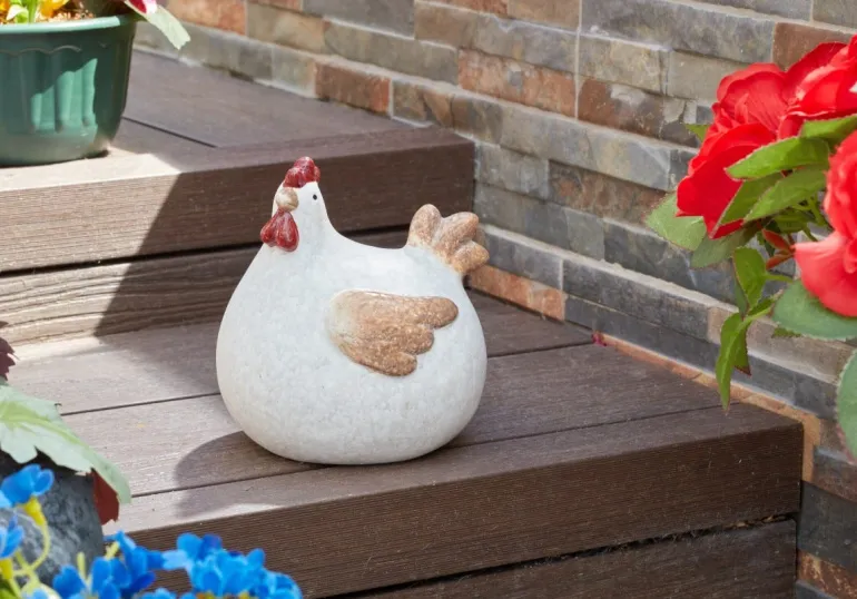 Ornement poule en terre cuite Poule 15 cm - Vendu à l'unité