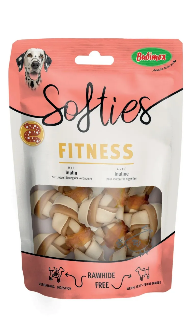 Os à mâcher tendre Softies Fitness Chien au poulet 120g (x8)