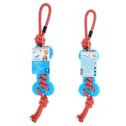 Os à mordre avec corde 21/48 cm pour chien