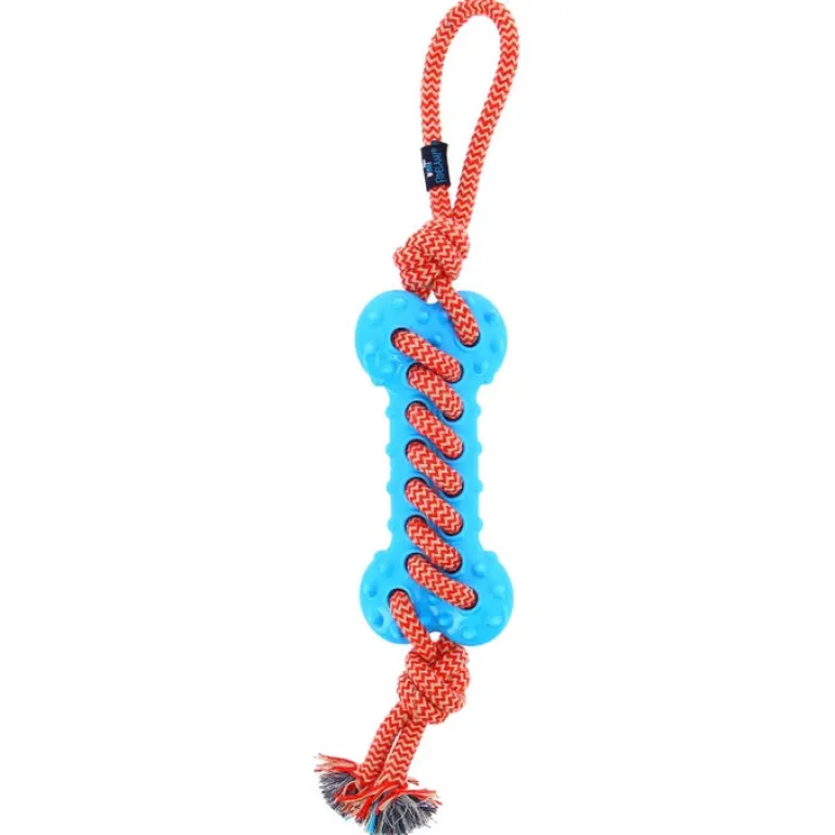 Os à mordre avec corde 21/48 cm pour chien