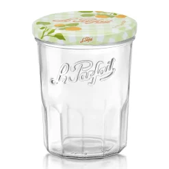 Pack de 6 pots à confiture 385ml Ø82mm + couvercle décoré