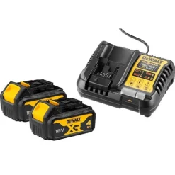 Pack 2 batteries XR 18V 4 Ah Li-Ion + chargeur DEWALT