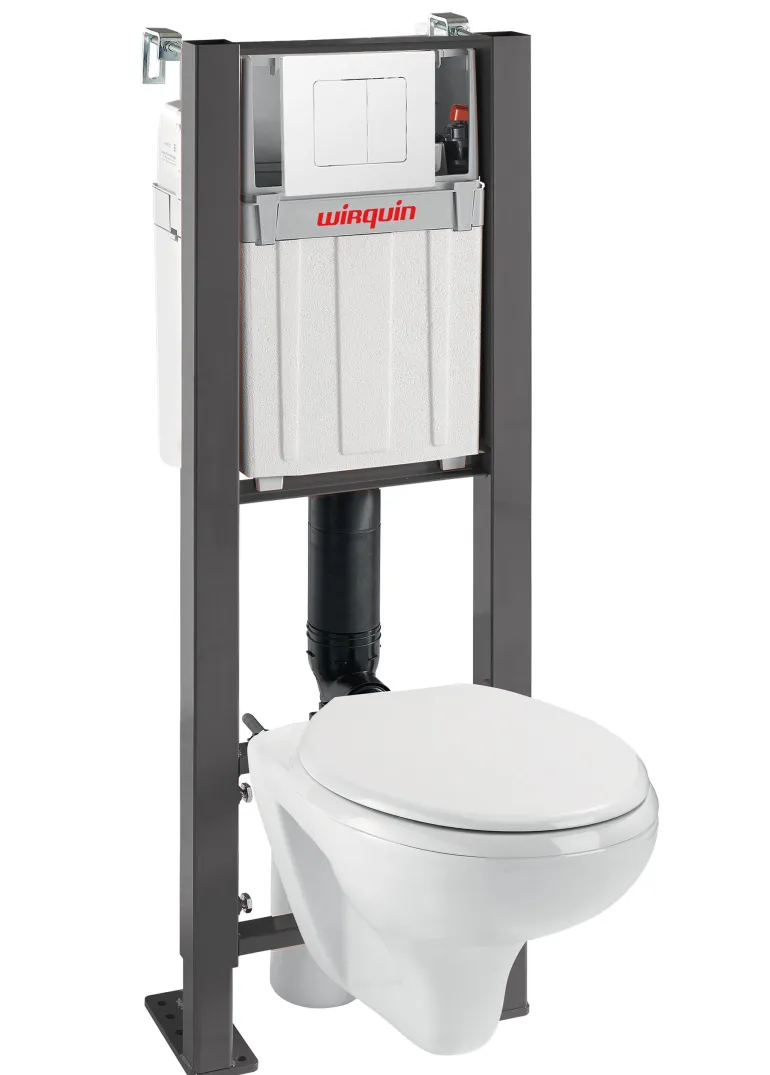 Pack complet WC suspendu cuvette + plaque Lineo Stone