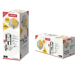 Pack complet WC suspendu cuvette + plaque Lineo Stone