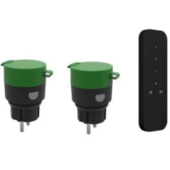 Pack de 2 prises sans fil extérieures avec télécommande