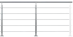 Pack garde-corps OPALU alu gris thermolaqué 78x1005x2006 mm