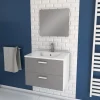 Pack Meuble salle de bain Lift 60 cm gris suspendu AURLANE