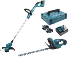 Pack taille-haie/coupe-bordure/chargeur + 2 batteries MAKITA