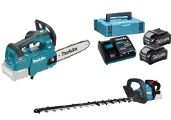 Pack taille-haie/tronçonneuse/chargeur + 2 batteries MAKITA