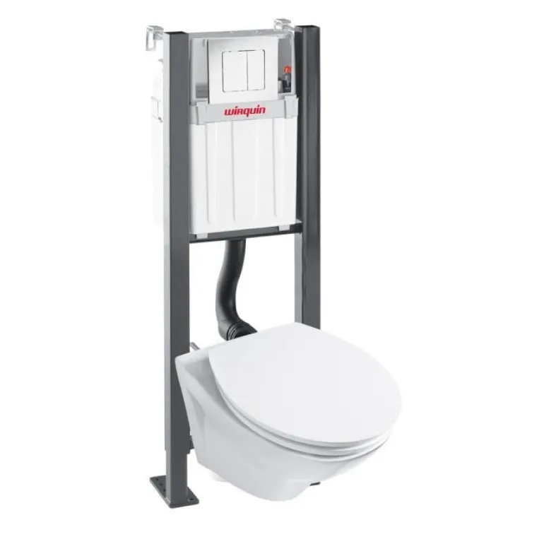 Pack WC suspendu universel smart cuvette modern WIRQUIN