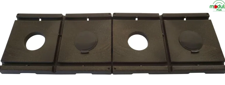 Paillages rigides et durables MODUL'O PLAK (x2) + 2 bouchons