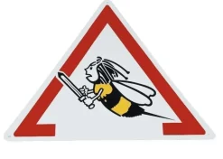 Pancarte Attention abeilles - Triangle