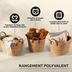 Panier de rangement avec anses Belize XL naturel