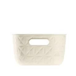 Panier de rangement Softex S 4L Blanc cassé CURVER