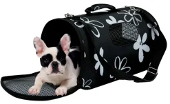 Panier de transport pour chien/chat Flower noir ZOLUX