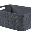 Panière jute rectangulaire 12l - plastique recyclé