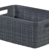 Panière jute rectangulaire 5l - plastique recyclé