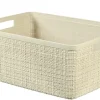 Panière jute rectangulaire 12l - plastique recyclé