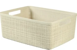 Panière jute rectangulaire 12l - plastique recyclé