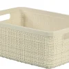 Panière jute rectangulaire 5l - plastique recyclé