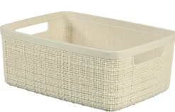 Panière jute rectangulaire 5l - plastique recyclé