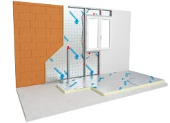 Panneau polyuréthane alu R=2,3 Ep.5cm 120x60cm mur/sol