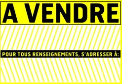 Panneau de signalisation "A vendre" PVC adhésif