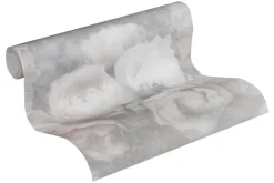 Papier peint vinyl sur support intissé romantique dream gris