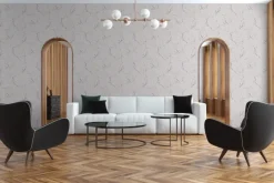 Papier peint vinyl sur support intissé marbre lisse blanc