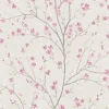 Papier peint expansé support intissé japonese blooming blanc