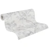 Papier peint expansé support intissé garden ivoire/argent