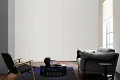 Papier peint vinyl expansé support intissé craquelé blanc