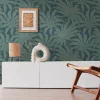 Papier peint vinyl expansé sur support intissé alizea vert