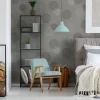 Papier peint vinyl expansé sur support intissé bulle gris