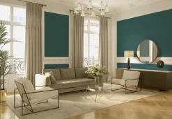 Papier peint vinyl expansé sur support intissé uni jade vert