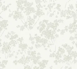 Papier peint vinyl expansé sur support intissé fleurs