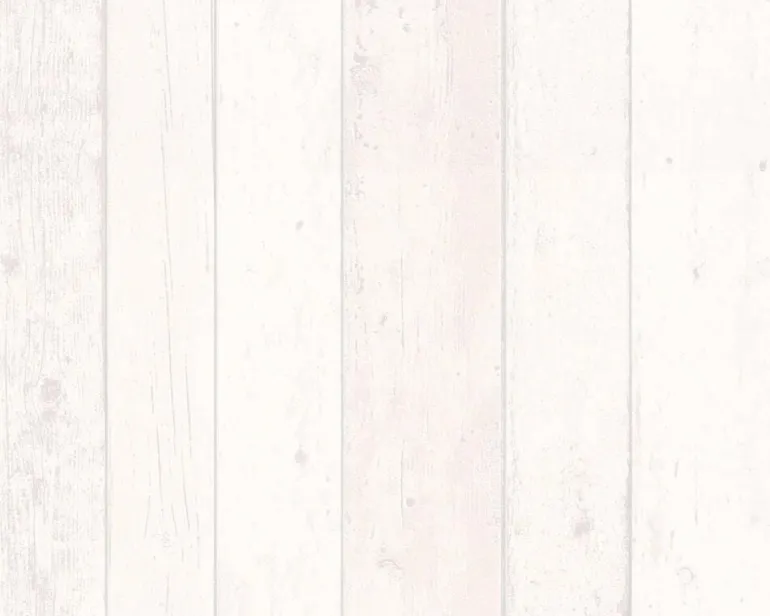 Papier peint vinyl support intissé planche bois blanc