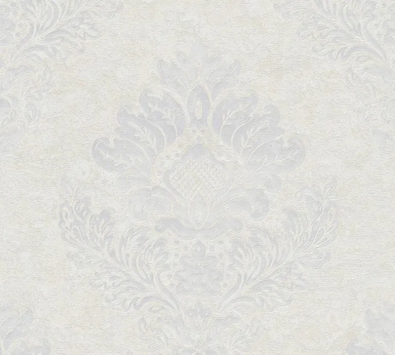 Papier peint vinyl sur support intissé damas.perle