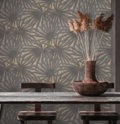 Papier peint vinyl sur support intissé palmeraie bronze