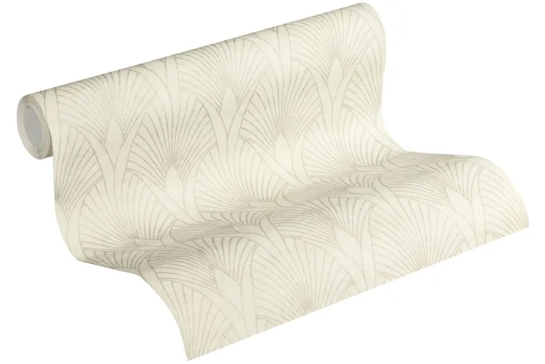 Papier peint vinyl sur support intissé glamourous ivoire