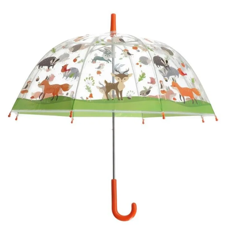 Parapluie enfant transparent animaux de la forêt