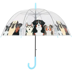 Parapluie transparent motif chiens