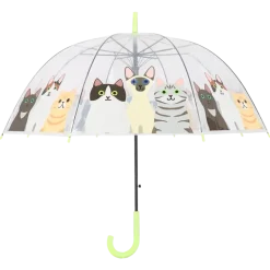 Parapluie transparent motif chats