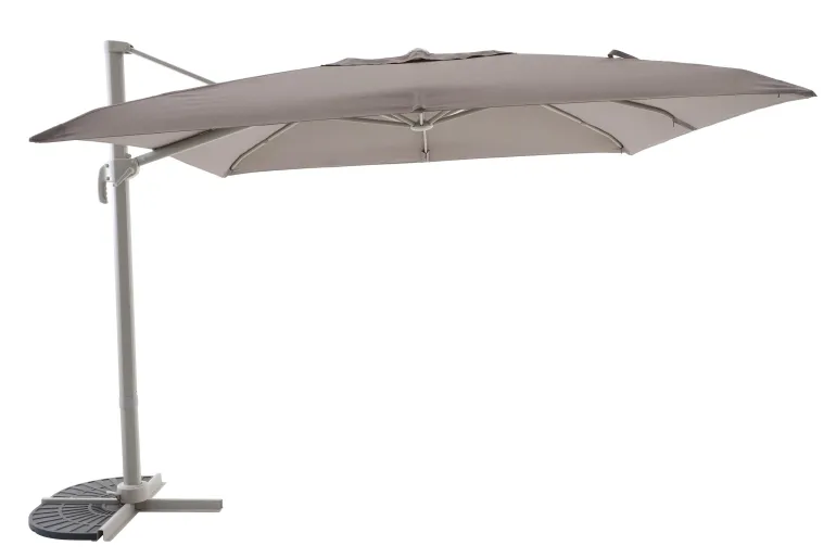 Parasol déporté en aluminium 3x3m gris mat/anthracite chiné