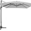 Parasol déporté inclinable Samos 5 positions gris