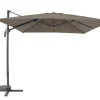 Parasol déporté inclinable Samos 5 positions taupe