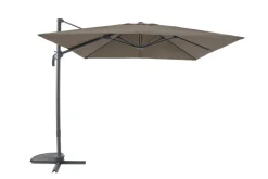Parasol déporté inclinable Samos 5 positions taupe
