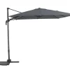 Parasol déporté Samos carré gris mat anthracite 250x250cm