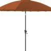 Parasol droit inclinable Pagode Ø3m terre de Sienne